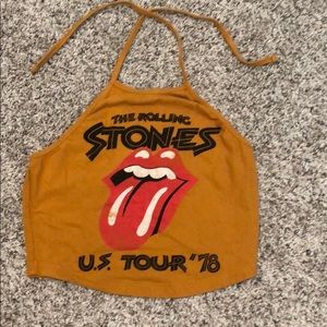 Forever 21 The Rolling Stones halter crop top